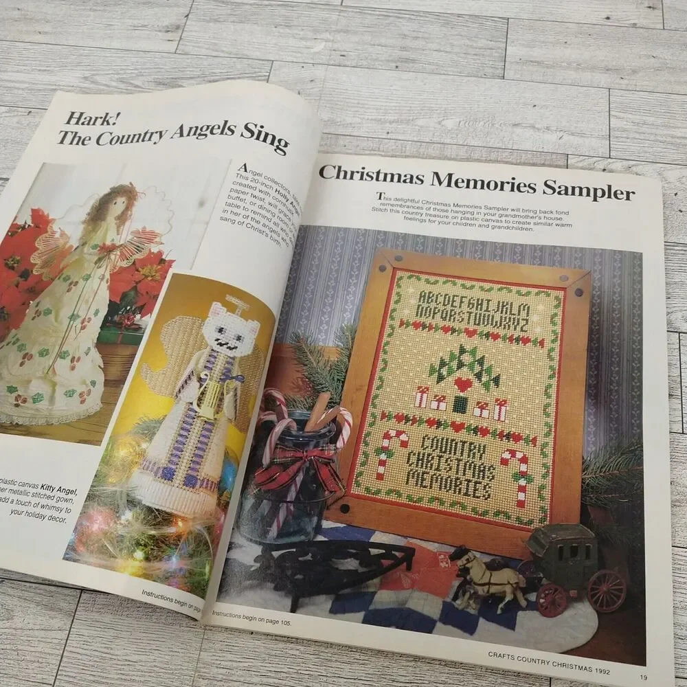 Crafts Country Christmas Vtg 1992 Magazine w/ Patterns 101 Charming Collectibles
